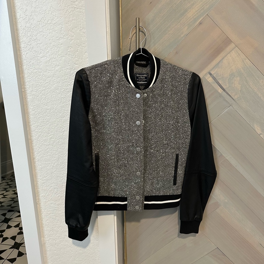 Abercrombie and Fitch Tweed Bomber Jacket